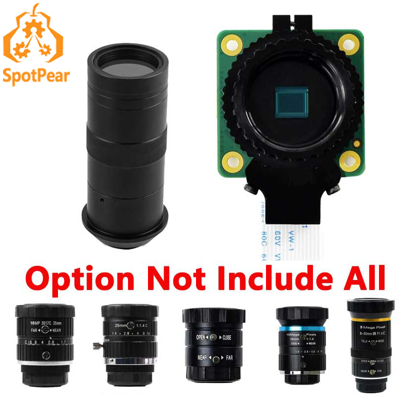 Raspberry Pi Hq Camera Microscope Lens - Kamera berkualitas tinggi Raspberry Pi telefoto/100x-mikroskop/Zoom